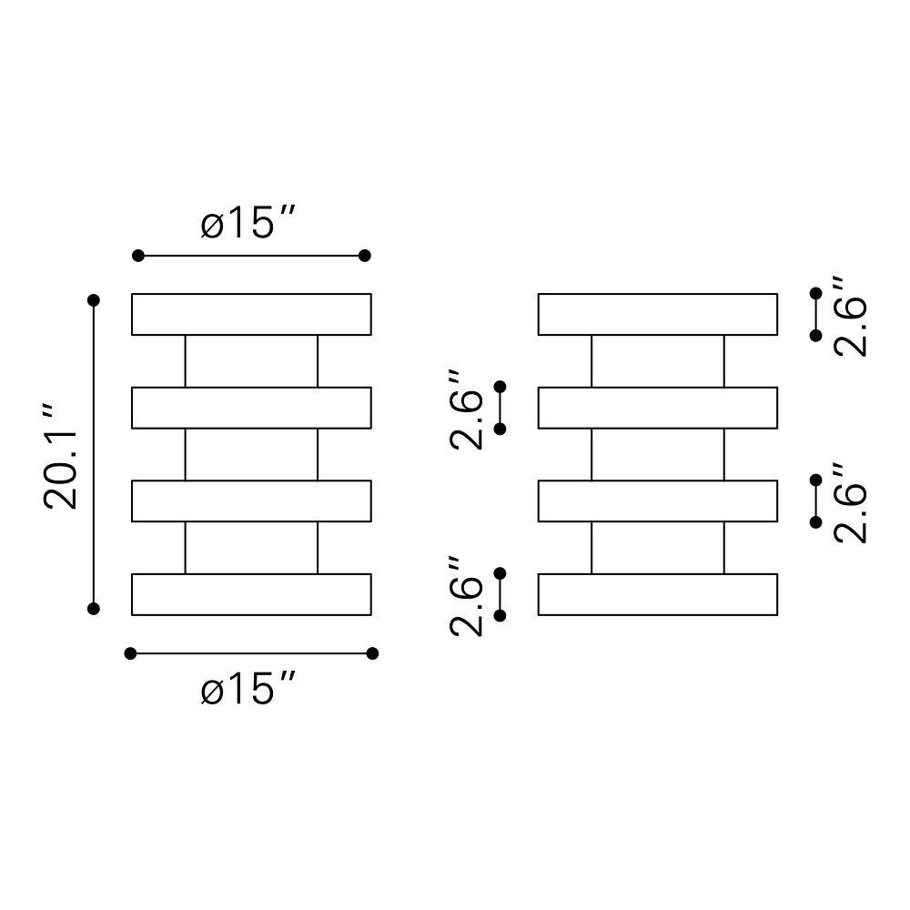 Mesa Auxiliar para Habitación de Hotel - ZUO MARIGOT - Nogal - Cubierta de Madera de Mango y Estructura de Hierro Electrochapado