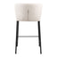 Banco Mostrador para Bar y Barra - ZUO LINZ - Varios Colores - Asiento y Respaldo Tapizados en Piel Sintética - Crema