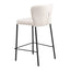 Banco Mostrador para Bar y Barra - ZUO LINZ - Varios Colores - Asiento y Respaldo Tapizados en Piel Sintética - Crema