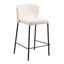 Banco Mostrador para Bar y Barra - ZUO LINZ - Varios Colores - Asiento y Respaldo Tapizados en Piel Sintética - Crema