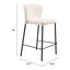 Banco Mostrador para Bar y Barra - ZUO LINZ - Varios Colores - Asiento y Respaldo Tapizados en Piel Sintética - Crema