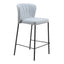 Banco Mostrador para Bar y Barra - ZUO LINZ - Varios Colores - Asiento y Respaldo Tapizados en Piel Sintética - Gris