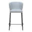 Banco Mostrador para Bar y Barra - ZUO LINZ - Varios Colores - Asiento y Respaldo Tapizados en Piel Sintética - Gris