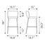 Banco Alto para Bistró - ZUO LINZ - Varios Colores - Asiento y Respaldo Tapizados en Piel Sintética - Crema