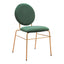 Silla Comercial para Hotel - ZUO ODESSA - Varios Colores - Asiento y Respaldo Tapizados en Tela Tipo Terciopelo