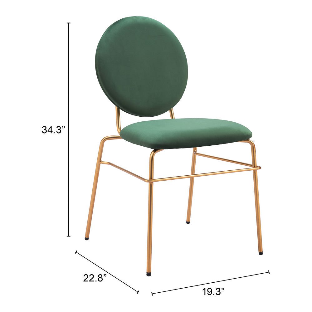 Silla Comercial para Hotel - ZUO ODESSA - Varios Colores - Asiento y Respaldo Tapizados en Tela Tipo Terciopelo