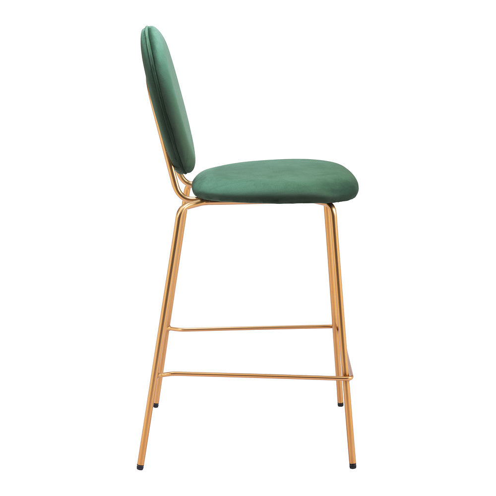 Banco Mostrador para Bar y Barra - ZUO ODESSA - Varios Colores - Asiento y Respaldo Tapizados en Tela Tipo Terciopelo