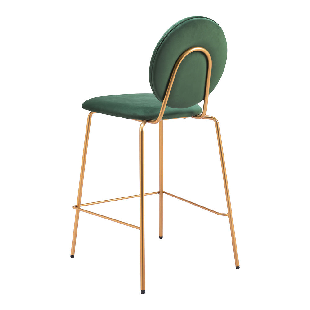 Banco Mostrador para Bar y Barra - ZUO ODESSA - Varios Colores - Asiento y Respaldo Tapizados en Tela Tipo Terciopelo