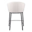 Banco Mostrador para Cantina - ZUO ESSEN - Varios Colores - Asiento y Respaldo Tapizados en Tejido Texturizado - Marfil