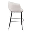Banco Alto para Barra de Hotel - ZUO ESSEN - Varios Colores - Asiento y Respaldo Tapizados en Tejido Texturizado - Marfil