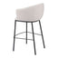 Banco Alto para Barra de Hotel - ZUO ESSEN - Varios Colores - Asiento y Respaldo Tapizados en Tejido Texturizado - Marfil