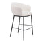 Banco Alto para Barra de Hotel - ZUO ESSEN - Varios Colores - Asiento y Respaldo Tapizados en Tejido Texturizado - Marfil
