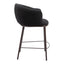 Banco Mostrador para Cantina - ZUO ESSEN - Varios Colores - Asiento y Respaldo Tapizados en Tejido Texturizado - Negro y Bronce