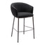 Banco Alto para Barra de Hotel - ZUO ESSEN - Varios Colores - Asiento y Respaldo Tapizados en Tejido Texturizado - Negro y Bronce