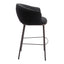Banco Alto para Barra de Hotel - ZUO ESSEN - Varios Colores - Asiento y Respaldo Tapizados en Tejido Texturizado - Negro y Bronce