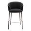 Banco Alto para Barra de Hotel - ZUO ESSEN - Varios Colores - Asiento y Respaldo Tapizados en Tejido Texturizado - Negro y Bronce