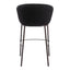 Banco Alto para Barra de Hotel - ZUO ESSEN - Varios Colores - Asiento y Respaldo Tapizados en Tejido Texturizado - Negro y Bronce
