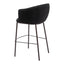 Banco Alto para Barra de Hotel - ZUO ESSEN - Varios Colores - Asiento y Respaldo Tapizados en Tejido Texturizado - Negro y Bronce