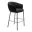 Banco Alto para Barra de Hotel - ZUO ESSEN - Varios Colores - Asiento y Respaldo Tapizados en Tejido Texturizado - Negro y Bronce
