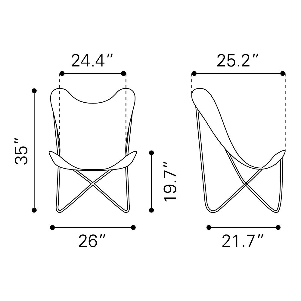 Sillón Ocasional para Lounge - ZUO MARSA - Multicolor - Asiento y Respaldo Tapizados en Tejido Texturizado