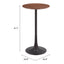 Mesa Alta para Barra de Cafetería - ZUO AURAY - Varios Colores - Cubierta de MDF Símil Madera y Estructura de Acero con Recubrimiento en Polvo - Café