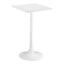 Mesa Alta para Snack Bar - ZUO VALLETA - Varios Colores - Cubierta de MDF Símil Madera y Estructura de Acero con Recubrimiento en Polvo - Blanco