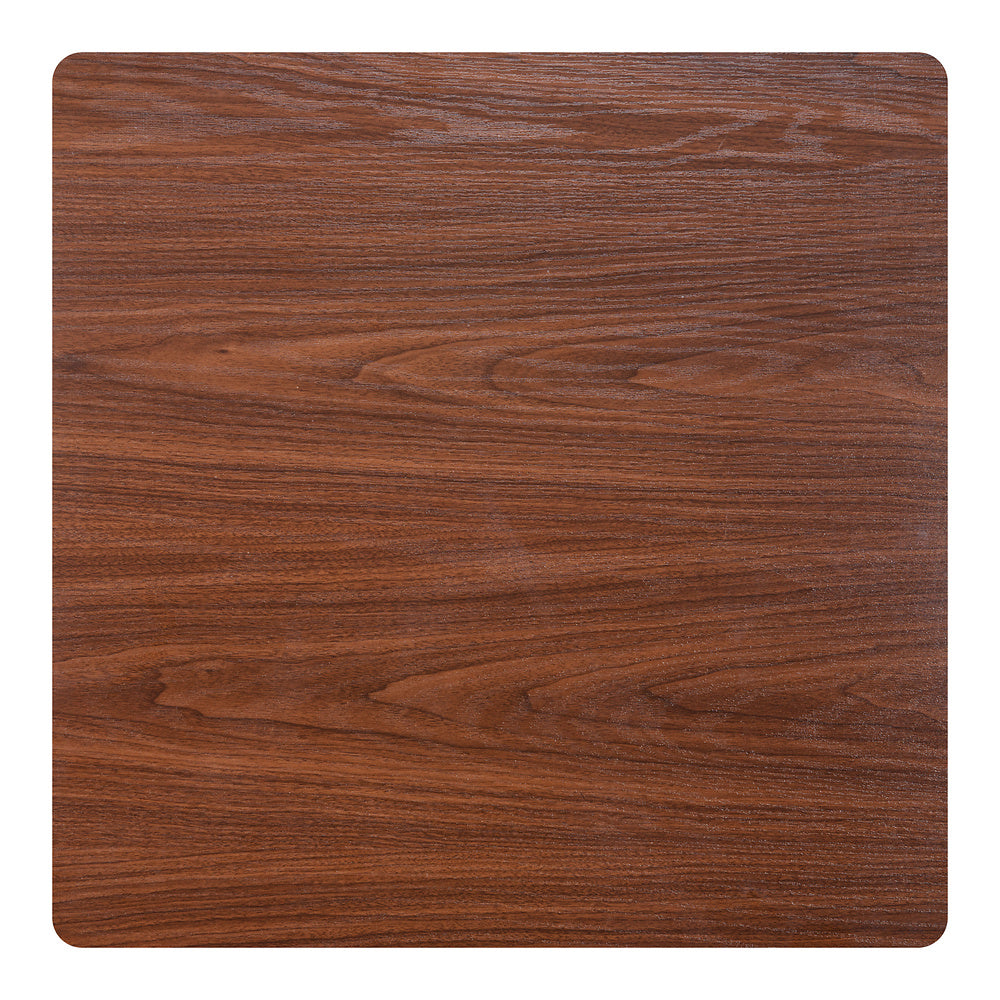 Mesa Alta para Snack Bar - ZUO VALLETA - Varios Colores - Cubierta de MDF Símil Madera y Estructura de Acero con Recubrimiento en Polvo - Café