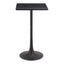 Mesa Alta para Snack Bar - ZUO VALLETA - Varios Colores - Cubierta de MDF Símil Madera y Estructura de Acero con Recubrimiento en Polvo - Negro
