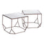 Mesa de Centro para Sala de Espera - ZUO ARZON - Bronce - Cubierta de MDF y Estructura de Acero Pintado