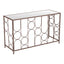 Mesa Consola para Área de Descanso - ZUO CONVALE - Bronce - Cubierta de MDF y Estructura de Acero Pintado