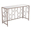 Mesa Consola para Área de Descanso - ZUO CONVALE - Bronce - Cubierta de MDF y Estructura de Acero Pintado