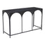 Mesa Consola para Sala de Espera - ZUO LORIET - Negro - Estructura y Cubierta en Acero Pintado
