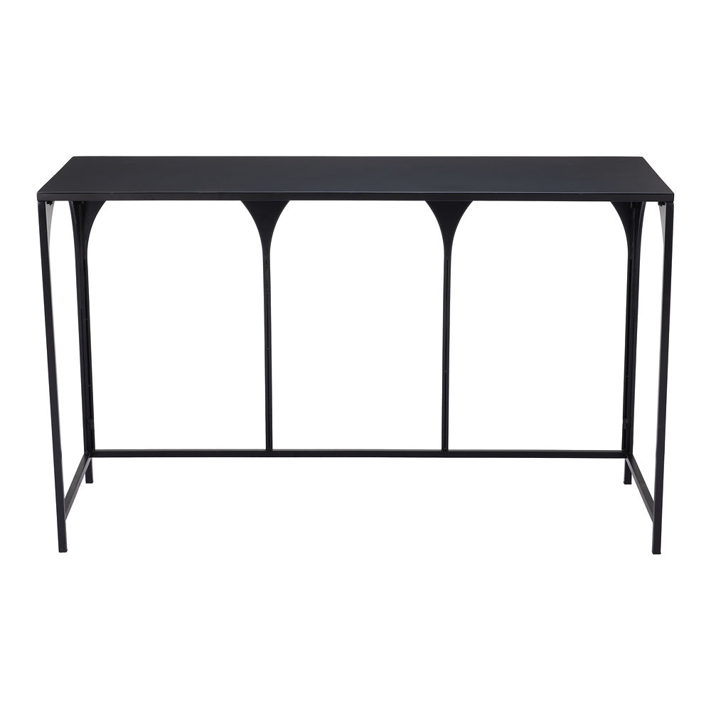 Mesa Consola para Sala de Espera - ZUO LORIET - Negro - Estructura y Cubierta en Acero Pintado