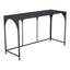 Mesa Consola para Sala de Espera - ZUO LORIET - Negro - Estructura y Cubierta en Acero Pintado