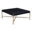 Mesa de Centro para Sala de Espera - ZUO NAZAIRE - Negro - Cubierta de Madera de Abeto Pintada y Estructura de Acero Pintado