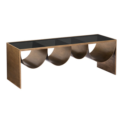 Mesa de Centro para Sala de Espera - ZUO REED - Varios Colores - Cubierta de Vidrio Templado Entintado y Estructura de Acero con Recubrimiento en Polvo