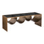 Mesa de Centro para Sala de Espera - ZUO REED - Varios Colores - Cubierta de Vidrio Templado Entintado y Estructura de Acero con Recubrimiento en Polvo
