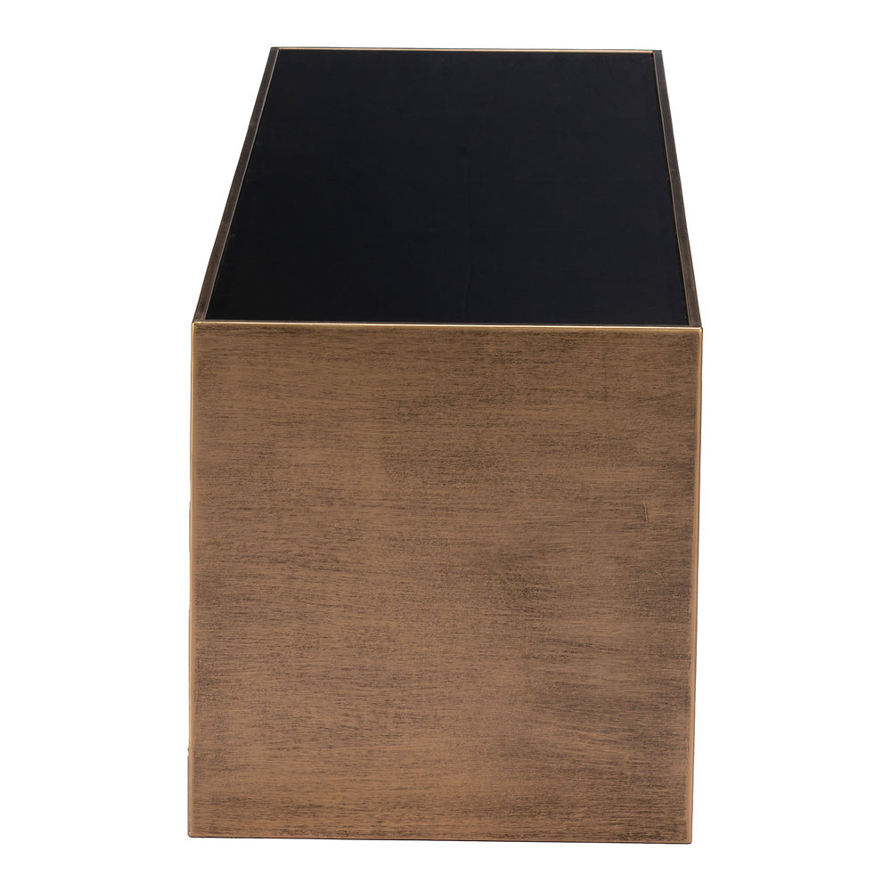 Mesa de Centro para Sala de Espera - ZUO REED - Varios Colores - Cubierta de Vidrio Templado Entintado y Estructura de Acero con Recubrimiento en Polvo