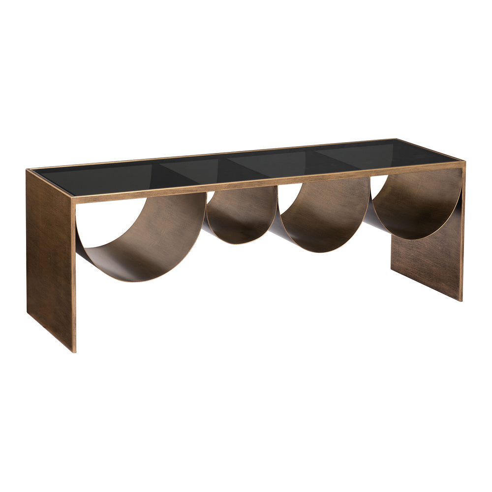 Mesa de Centro para Sala de Espera - ZUO REED - Varios Colores - Cubierta de Vidrio Templado Entintado y Estructura de Acero con Recubrimiento en Polvo