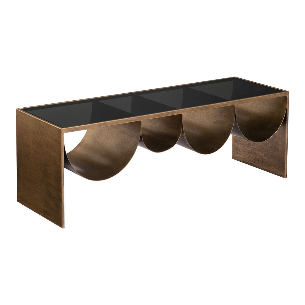 Mesa de Centro para Sala de Espera - ZUO REED - Varios Colores - Cubierta de Vidrio Templado Entintado y Estructura de Acero con Recubrimiento en Polvo