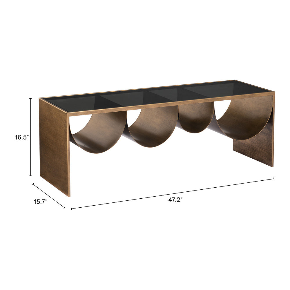 Mesa de Centro para Sala de Espera - ZUO REED - Varios Colores - Cubierta de Vidrio Templado Entintado y Estructura de Acero con Recubrimiento en Polvo