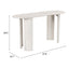 Mesa Consola para Sala de Espera - ZUO RISAN - Blanco Decapado - Cubierta de Madera de Mango Blanqueada y Estructura de Madera de Mango