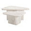 Mesa de Centro para Sala de Espera - ZUO NAVIDIC - Blanco Decapado - Cubierta de Madera de Acacia Blanqueada y Estructura de Madera de Acacia