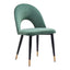 Silla Comercial para Hotel - ZUO MENLO - Varios Colores - Asiento y Respaldo Tapizados en Tela Tipo Terciopelo - Verde