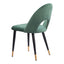 Silla Comercial para Hotel - ZUO MENLO - Varios Colores - Asiento y Respaldo Tapizados en Tela Tipo Terciopelo - Verde