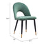 Silla Comercial para Hotel - ZUO MENLO - Varios Colores - Asiento y Respaldo Tapizados en Tela Tipo Terciopelo - Verde
