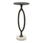 Mesa Decorativa para Coworking - ZUO BONITA - Bronce - Cubierta de Mármol Natural y Estructura de Aluminio Pintado