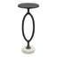 Mesa Decorativa para Coworking - ZUO BONITA - Bronce - Cubierta de Mármol Natural y Estructura de Aluminio Pintado