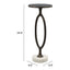 Mesa Decorativa para Coworking - ZUO BONITA - Bronce - Cubierta de Mármol Natural y Estructura de Aluminio Pintado