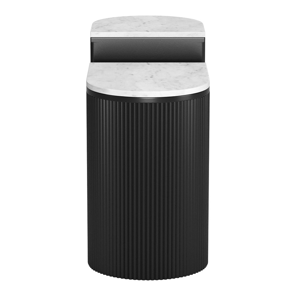 Mesa Auxiliar para Recepción - ZUO ORMARA - Varios Colores - Cubierta de Mármol Natural y Estructura de Madera de Mango